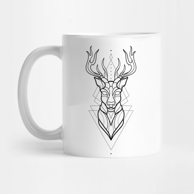 Linework deer design by Smurnov